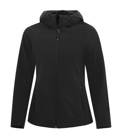 COAL HARBOUR® EVERYDAY HOODED STRETCH SOFT SHELL LADIES' JACKET. L7605 - Budget Promotion