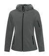 COAL HARBOUR® EVERYDAY HOODED STRETCH SOFT SHELL LADIES' JACKET. L7605 - Budget Promotion