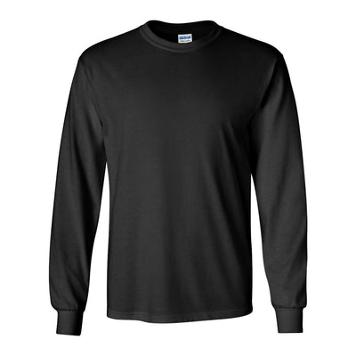 Gildan Cotton Longsleeve T Shirt - Black - Budget Promotion