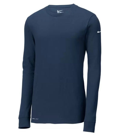 NIKE Dri-FIT COTTON/POLY LONG SLEEVE TEE. NKBQ5230 - Budget Promotion